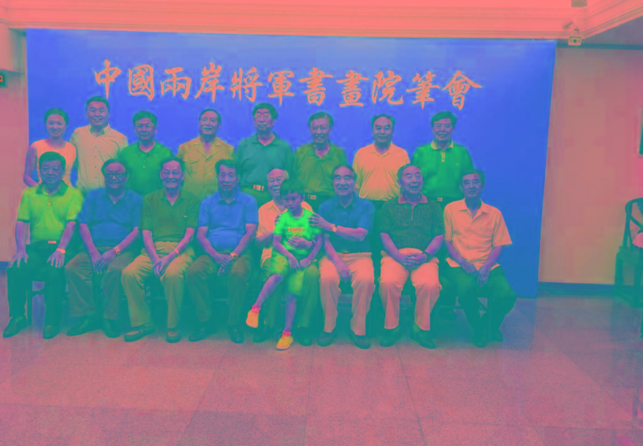 空軍原副司令景學(xué)勤中將、海軍原副司令趙興發(fā)中將等16位將軍合影留念